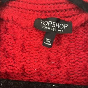 Top shop cable knit, open cardigan sweater